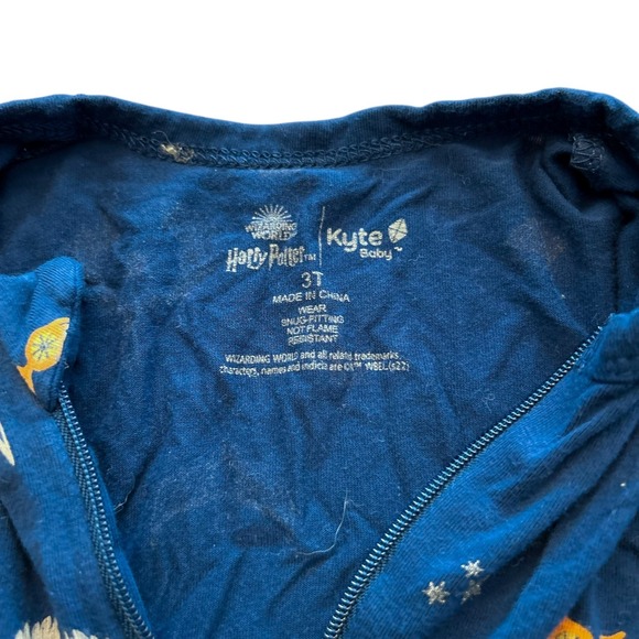 Harry Potter x Kyte Baby One Piece‎ Size 3T "Ravenclaw" Zippered Footie Pajamas - Picture 4 of 7